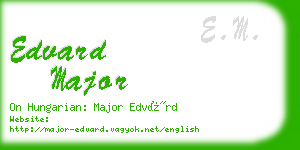 edvard major business card